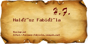 Halász Fabióla névjegykártya